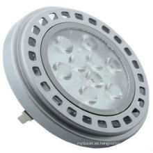 Diseño moderno LED AR111 11w, 12 V AC DC Cubierta plateada